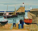 La Turbal (Bretagne)", 1983 by Georges Borgeaud, oil on canvas, sold Mar 2018