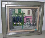 Café de France by Cobet, oil on canvas, sold Mar 2018
