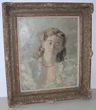 Portrait Renée-Elisabeth", 1946 by Charles Hug, oil on canvas, sold Mar 2018