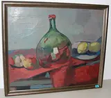 Stilleben mit Flasche", 1931 by Max Hunziker, oil on canvas, offered Mar 2018