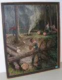 Holzer by Reinhold Kündig, oil on canvas, sold Mar 2018
