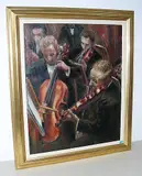 Streichorchester, 1930 by Arnold Schär, oil on panel, sold Mar 2018