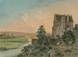 Neuenstadt, Schloss Bürg: "Aus dem Kocherthal by Caspar Obach, watercolor, offered Dec 2017