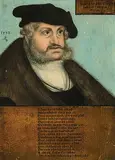 Werkstatt Portrait des Kurfürsten Friedrich III by Lucas d.Ä. Cranach, oil on panel, sold Dec 2017