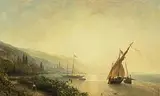 Die Rückkehr der Fischer by William Wyld, oil on canvas, offered Dec 2017