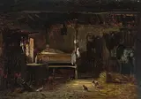 Interieur eines Bauernhofes by Jules Dupré, 1839, oil on canvas, sold Dec 2017