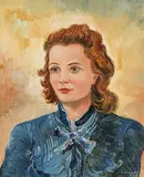 Portrait einer jungen Frau by Franz Heckendorf, 1946, oil on board, sold Dec 2017