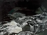 Rushing Brook I by Alex Katz, 1990, oil on board, sold Dec 2017