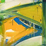 Hotel III by David Budd, 1961, acrylic, sold Dec 2017