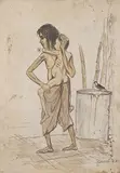 Aus: "Famine Series by Zainul Abedin, 1953, ink, offered Dec 2017