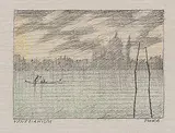 Venezianisch by Paul Flora, ink, sold Dec 2017