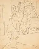 Tanzendes Paar by Ernst Ludwig Kirchner, pencil, offered Dec 2017