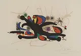 Grand palais by Joan Miró, 1974, color lithograph, sold Dec 2017