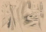 Frau auf der Strasse by Vladimir Piatnisky, pencil, offered Dec 2017