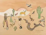 Arizona Wildlife by Niki de Saint Phalle, color lithograph, sold Dec 2017