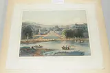 Vue Générale de Versailles prise du bassin d'Appollon by Versailles und St. Cloud, lithograph, offered Dec 2017