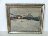 Tannheim am Oberjoch im Winter by Robert Franz Curry, oil on canvas, offered Dec 2017