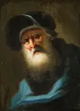 in der Art Portrait eines bärtigen älteren Mannes mit Pelzmütze by Christian Wilhlem Ernst Dietrich, oil on panel, offered Dec 2017
