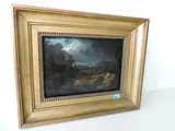 zugeschrieben Gewitter in weiter Landschaft by Georg Eisenmann, oil, sold Dec 2017