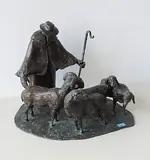 Hirte mit Schafen by Kurt Arentz, bronze, sold Dec 2017