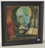 Stillleben mit Köpfen und Buch by Leonard Eugenievich Daniltsev, gouache, offered Dec 2017