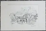 Stadttor Marrakesch by Oskar Kokoschka, 1965, chalk, offered Dec 2017