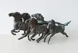 Fünf galoppierende Pferde by Franz Josef Lipensky, bronze, sold Dec 2017