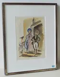 Paar by Régis Manset, watercolor, offered Dec 2017