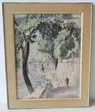 Paris by Jean Marchand, watercolor, offered Dec 2017