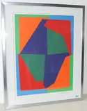 Ohne Titel by Victor Vasarely, color screenprint, sold Dec 2017