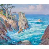 Point Lobos by Charles Henry Harmon, oil on canvas, sold Aug 2023