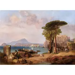 Pozzuoli by Clarkson Frederick Stanfield, oil on canvas, sold Aug 2023