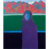 Lady in Purple by Boyd Allen, acrylic on canvas, sold Aug 2023