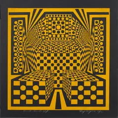 Desert Icon IV by Roy Ahlgren, 1969, screenprint, sold Jul 2023