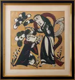 Woman of Canaan by Sadao Watanabe, Woodblock Print in Colors on Momigami Paper, sold Jan 2025