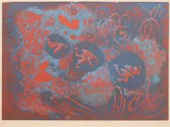 Poursuite by André Masson, 1955, Etching in Colors, sold Jan 2025