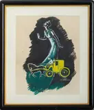 Advertisement Study by Jean-Dominique Van Caulaert, Oil on Paper, sold Jan 2025
