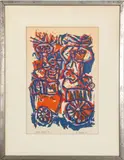 Chariot Warriors by Howard Goldstein, 1962, Lithograph in Colors, sold Jan 2025