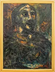 Portrait of a Figure by Joachim Probst, Oil on Masonite, sold Jan 2025