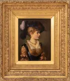 Portrait of a Woman by Moritz Stifter, 1886, Oil on Canvas, sold Jan 2025