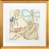 Yellow by Francesco Clemente, 1999, Aquatint in Colors on Fabriano Paper, sold Jan 2025