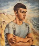 Boy By the Sea by Alida Conover, Oil on Canvas, sold Jan 2025