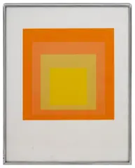 Hommage au Carre" [Homage to the Square] by Josef Albers, 1964, Screenprint in Colors, sold Feb 2025