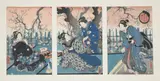 Nine woodblock printed ukiyo-e triptychs by Utagawa Kunisada, print (other), sold Nov 2020