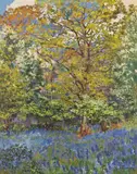 The bluebell wood Signed and dated 27 by L. Beatrice Thompson, Oil on canvas, sold Dec 2016