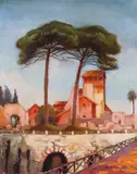Roman Palatine Signed Oil on canvas 50.5 x 40.5cm Provenance: The Royal Institute Galleries, London ++Good condition by Ines Taxis, Oil on canvas, sold Dec 2016