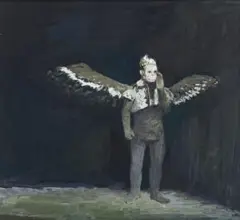 Winged Monkey by Susan Norrie, 2002, gouache on paper, sold Apr 2010