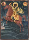 Griechisch, um 1700 by Hl. Demetrios, tempera, offered Dec 2017