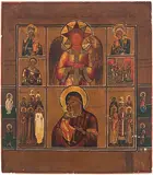 Russisch, um 1800 by Grosse Mehrfelderikone, tempera, offered Dec 2017