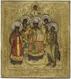 Russisch, um 1800 by Deesis mit Basma, tempera, sold Dec 2017